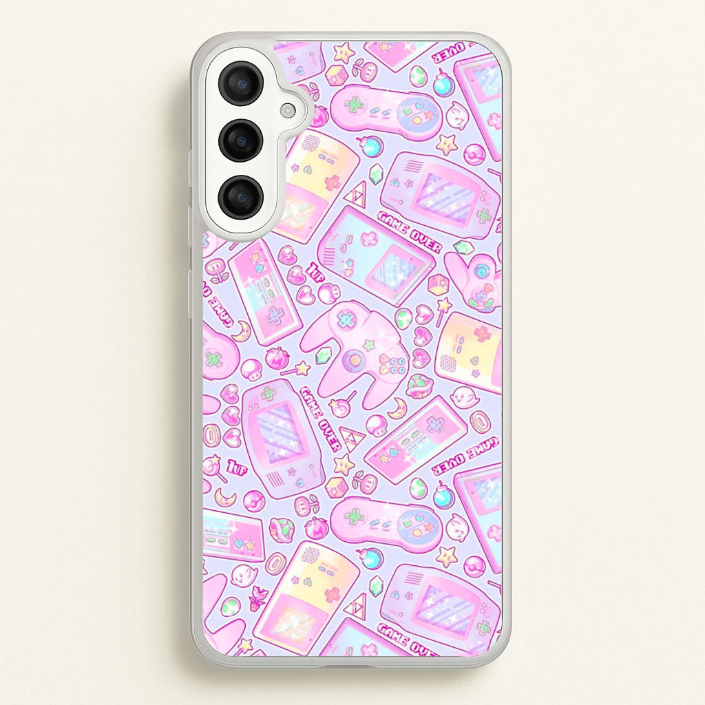 Power Up, Gaming Pattern - Phone Case for Galaxy A34