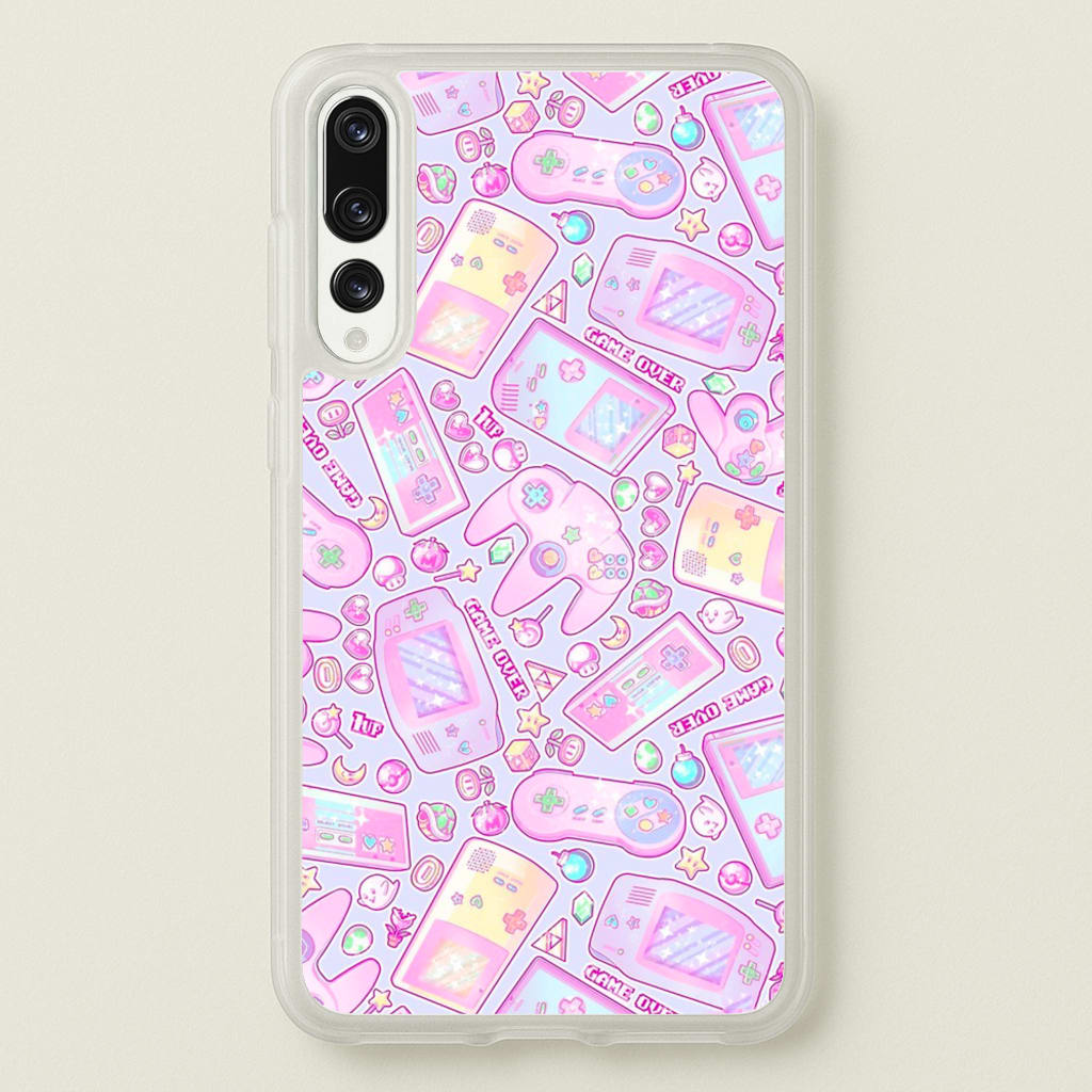 Power Up, Gaming Pattern - Phone Case for Huawei P20 Pro
