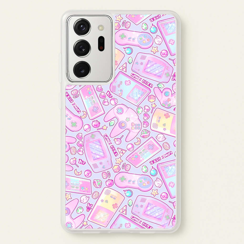 Power Up, Gaming Pattern - Phone Case for Galaxy Note 20 Ultra
