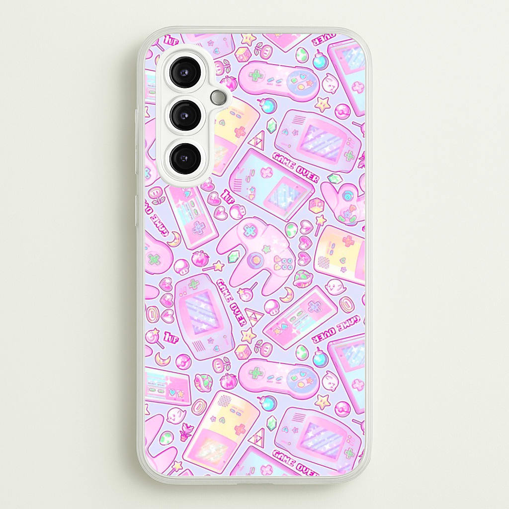 Power Up, Gaming Pattern - Phone Case for Galaxy A14
