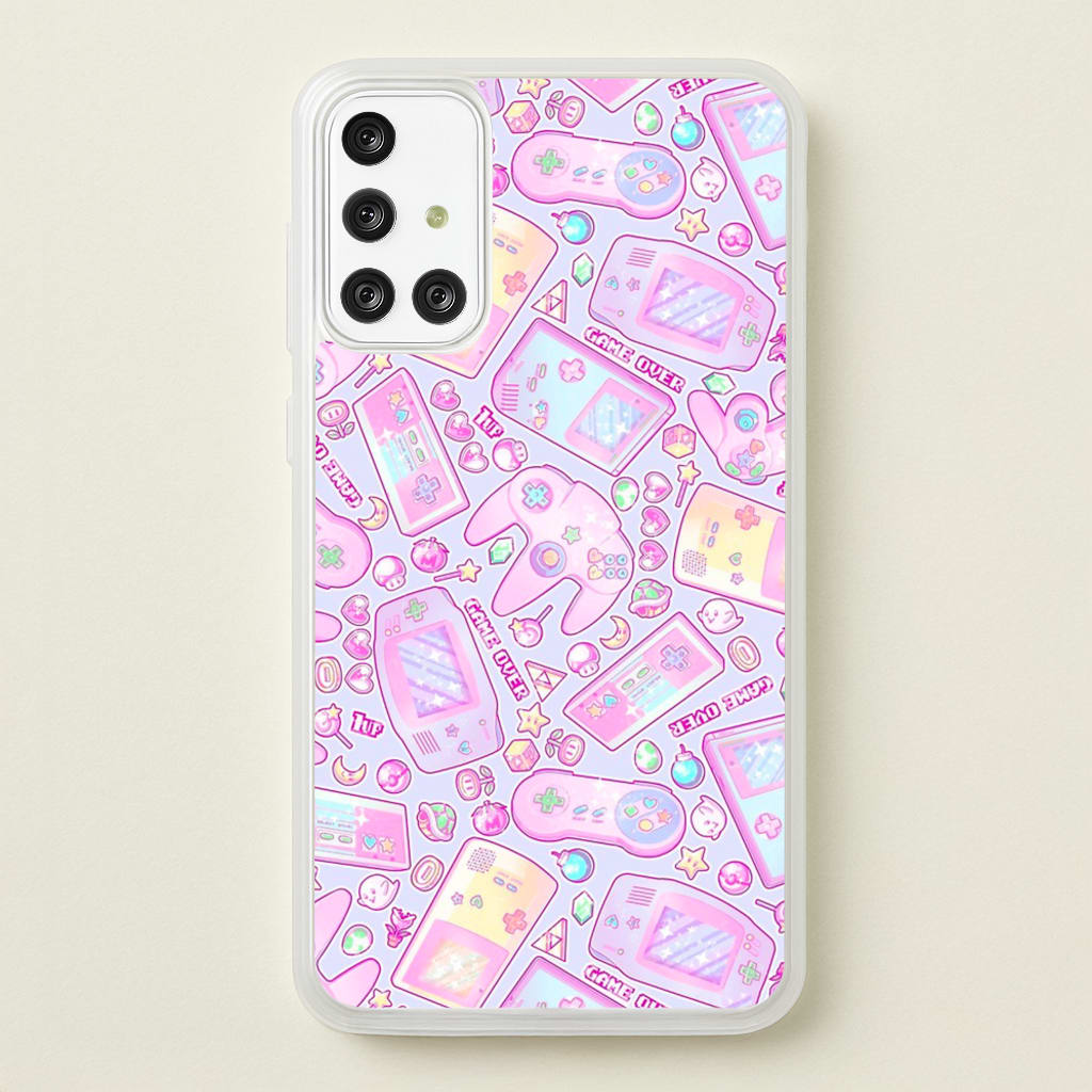 Power Up, Gaming Pattern - Phone Case for Galaxy A71