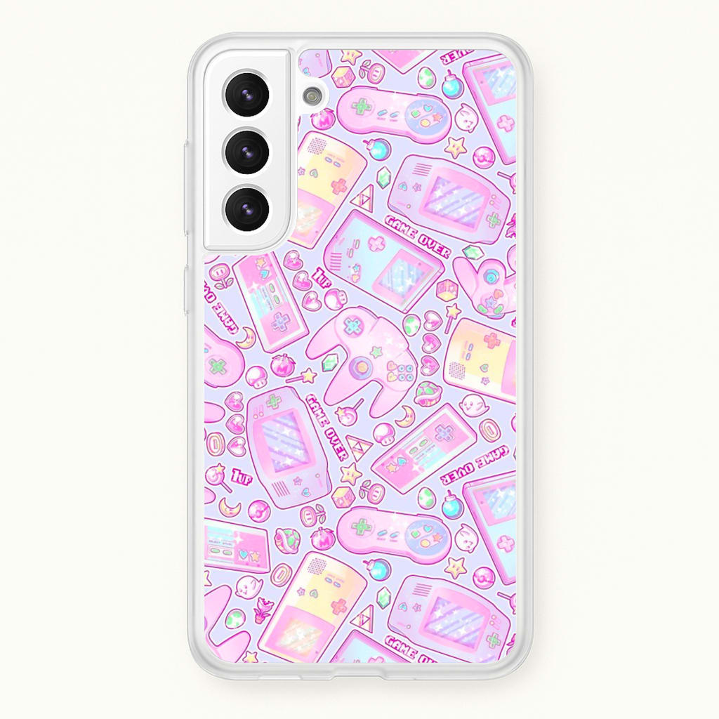 Power Up, Gaming Pattern - Phone Case for Galaxy S21 Plus