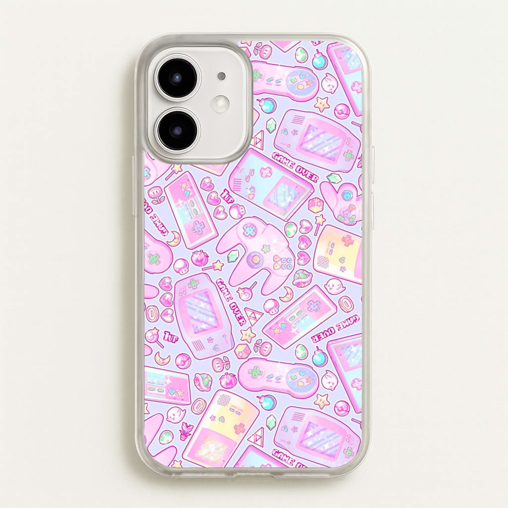 Power Up, Gaming Pattern - Phone Case for iPhone 12 / 12 Pro