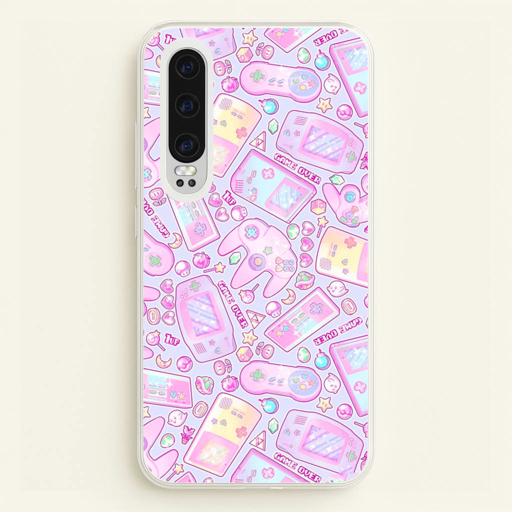 Power Up, Gaming Pattern - Phone Case for Huawei P30
