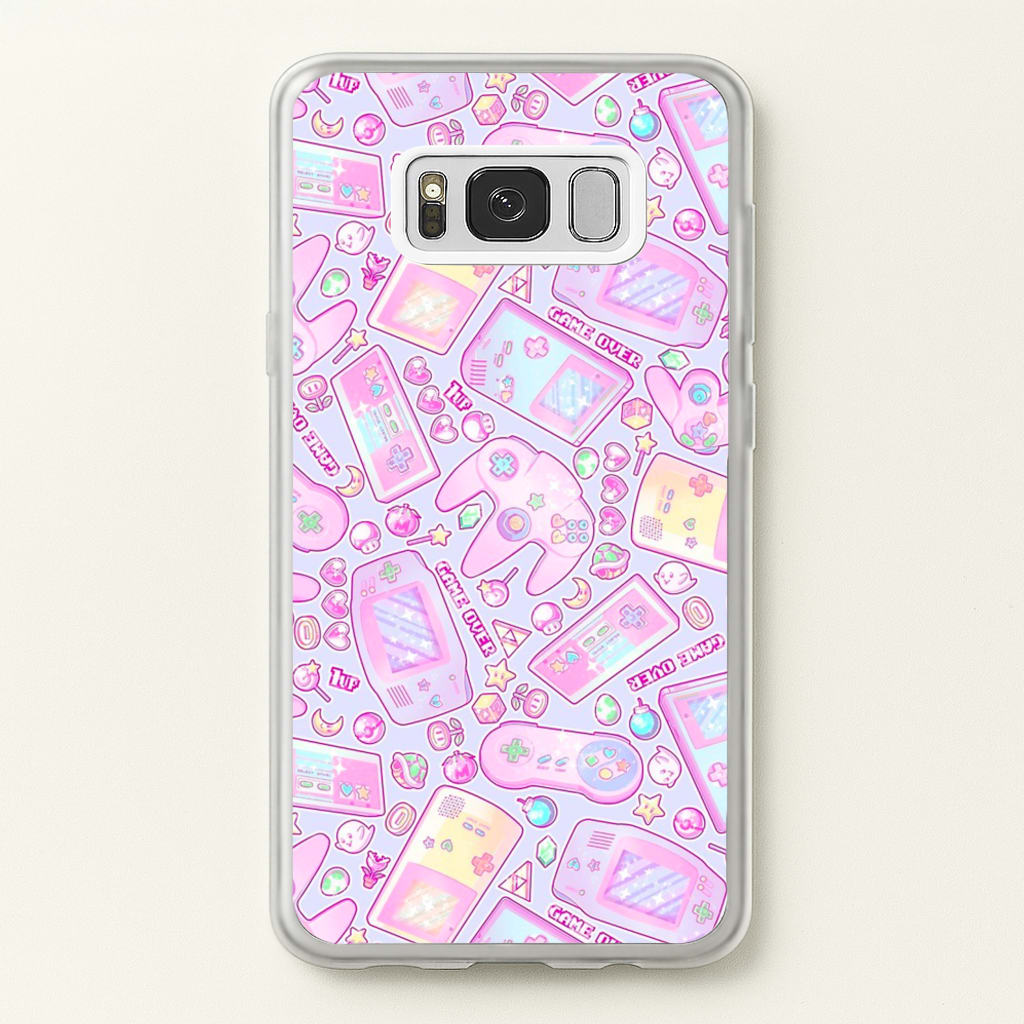 Power Up, Gaming Pattern - Phone Case for Galaxy S8