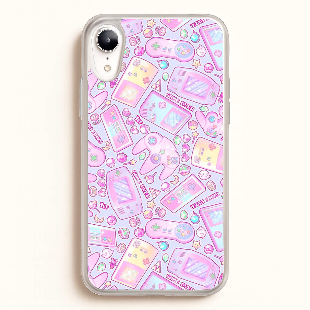 Power Up, Gaming Pattern - Phone Case for iPhone XR
