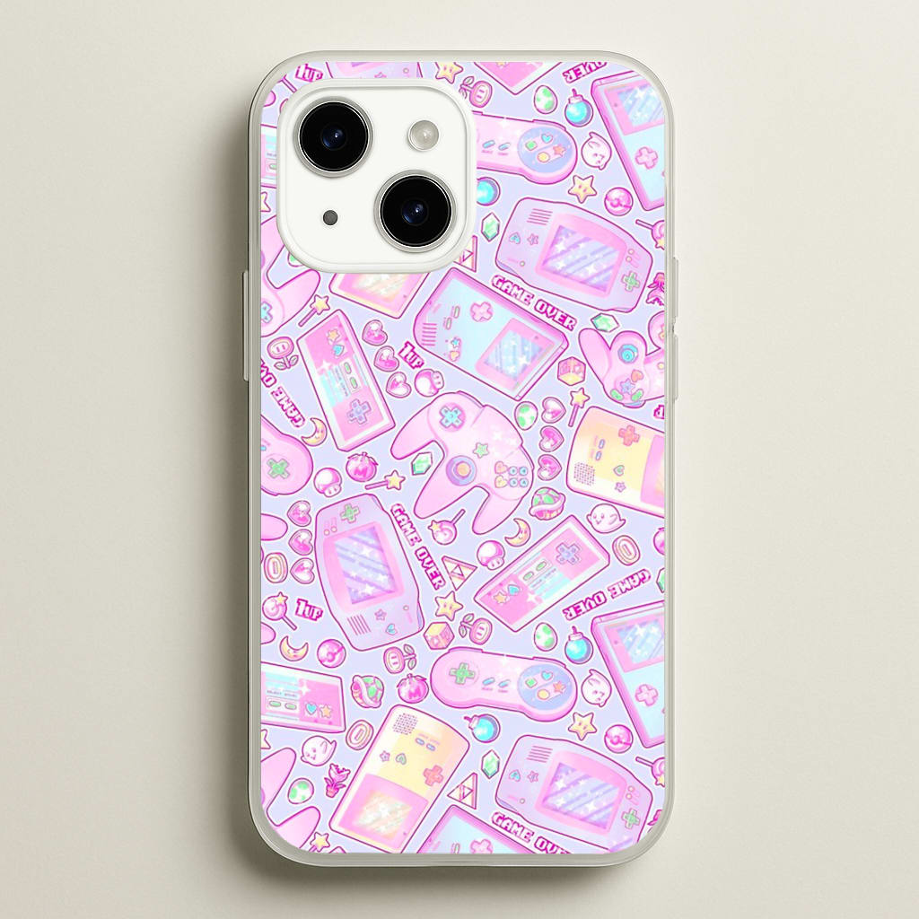 Power Up, Gaming Pattern - Phone Case for iPhone 15