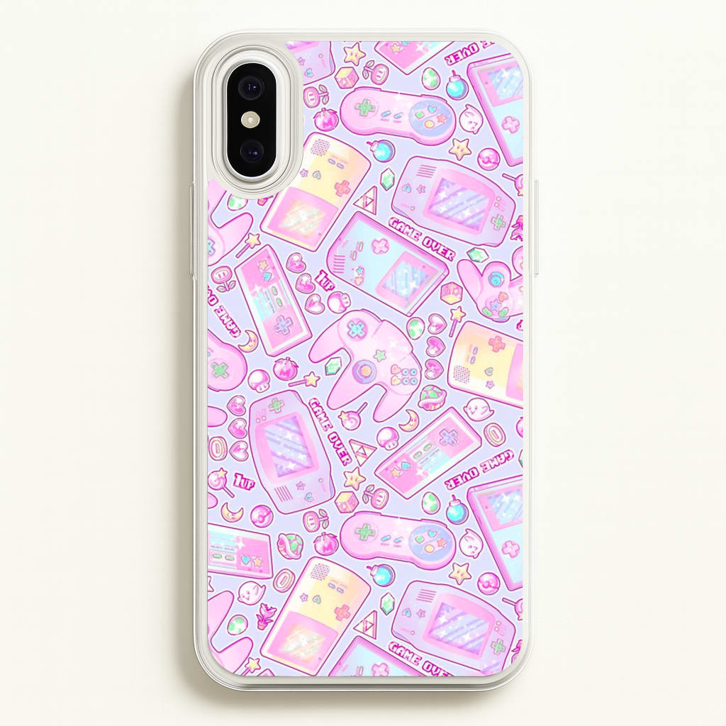 Power Up, Gaming Pattern - Phone Case for iPhone XS Max