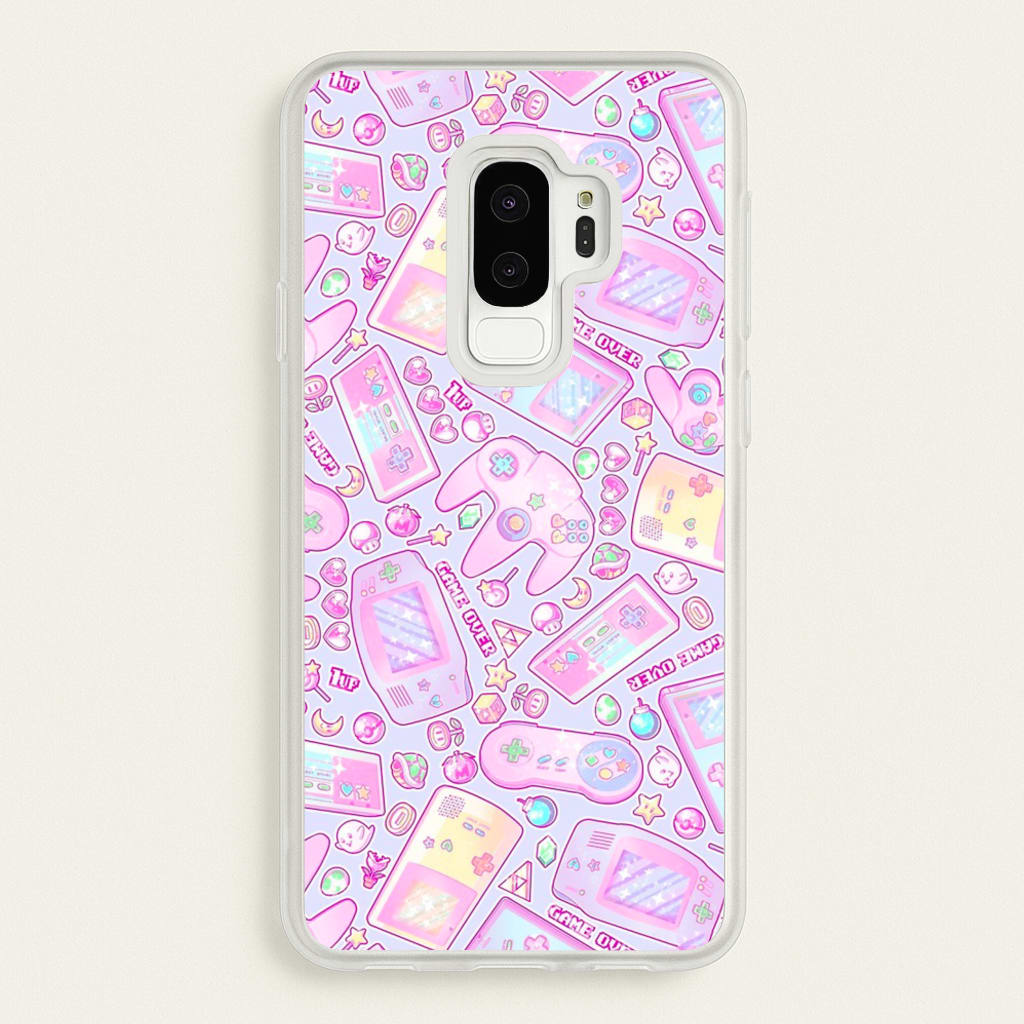Power Up, Gaming Pattern - Phone Case for Galaxy S9 Plus