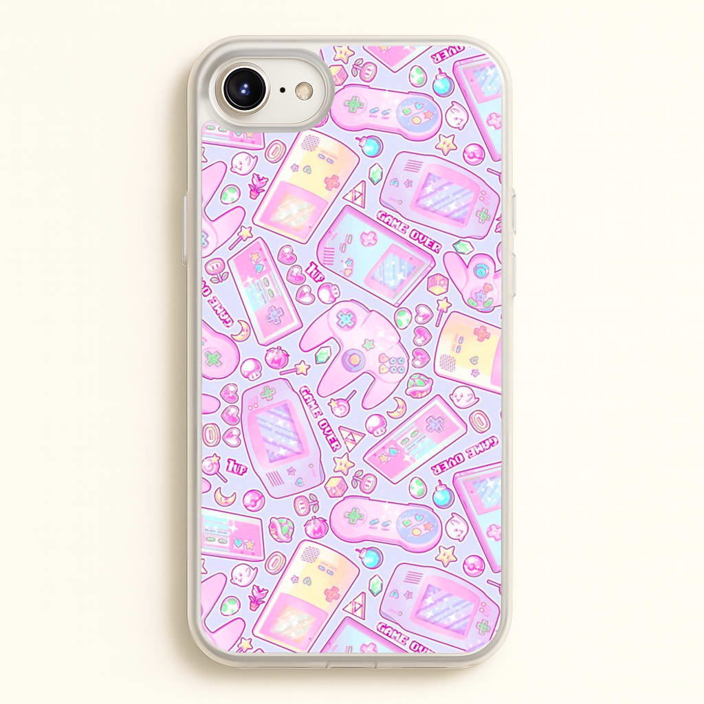 Power Up, Gaming Pattern - Phone Case for iPhone 6 Plus / 7 Plus / 8 Plus
