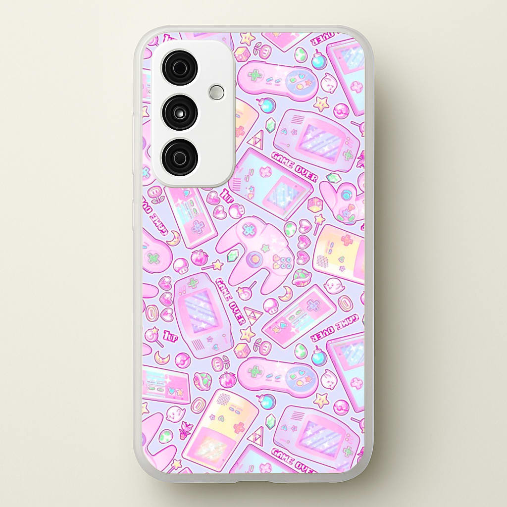 Power Up, Gaming Pattern - Phone Case for Galaxy A55