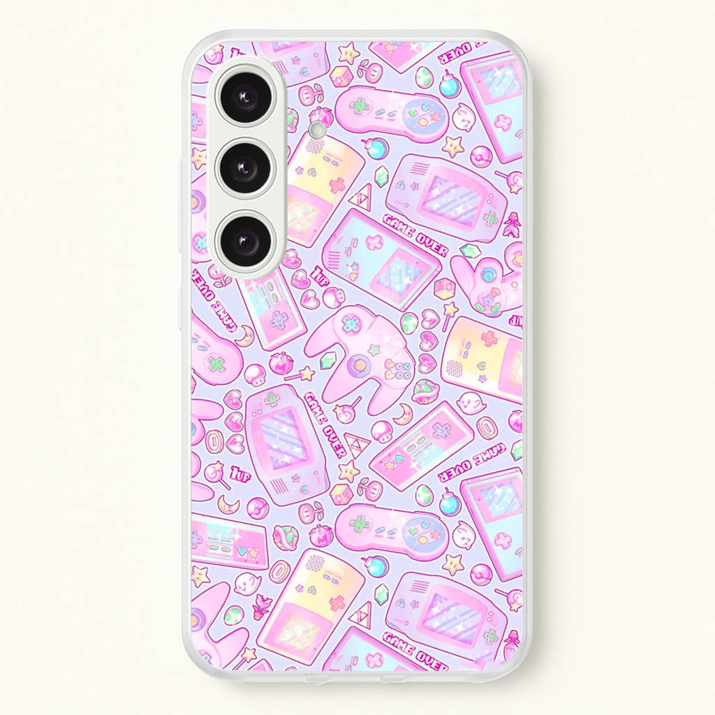 Power Up, Gaming Pattern - Phone Case for Galaxy S24