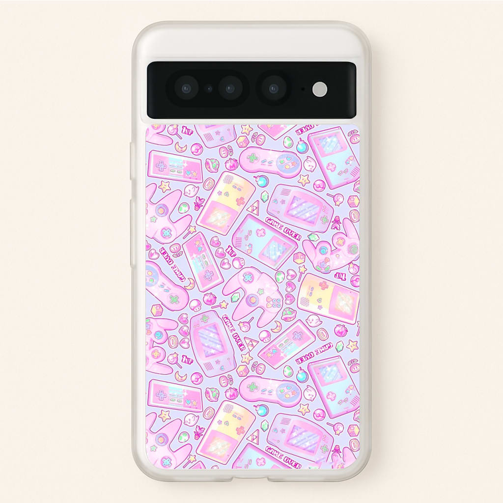 Power Up, Gaming Pattern - Phone Case for Google Pixel 7 Pro