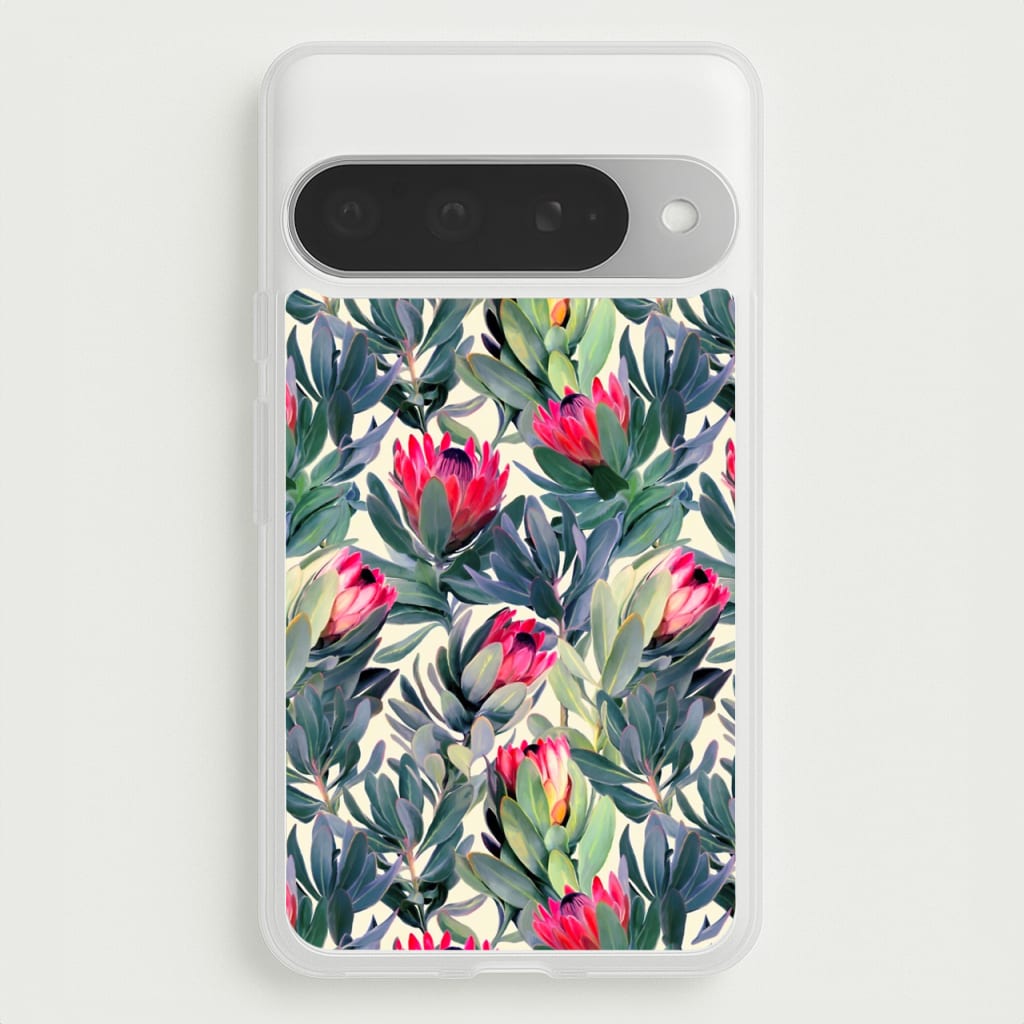 Painted Protea Pattern Phone Case for Google Pixel 10 Pro XL