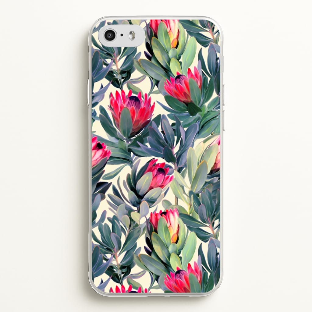 Painted Protea Pattern - Floral Phone Case for iPhone 5 / 5s / SE 2016