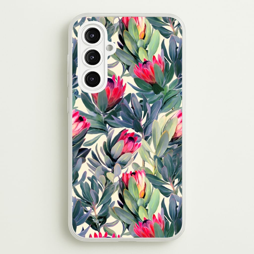Painted Protea Pattern - Floral Phone Case for Galaxy A16