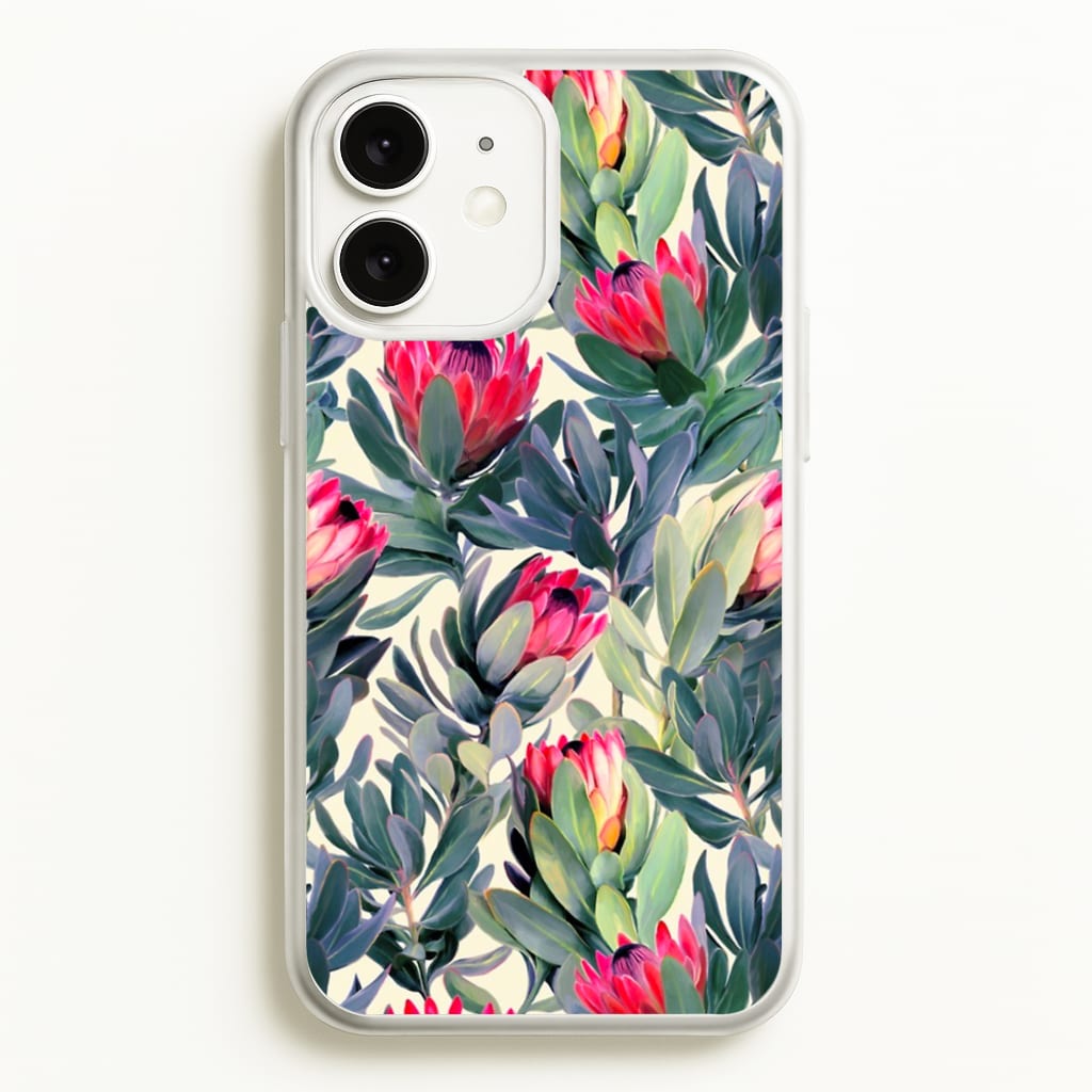 Painted Protea Pattern - Floral Phone Case for iPhone 11