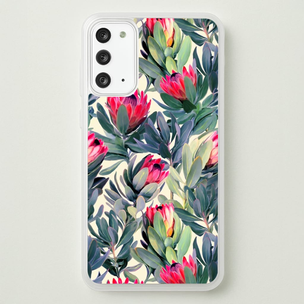 Painted Protea Pattern - Floral Phone Case for Galaxy Note 20