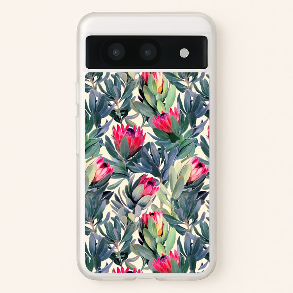 Painted Protea Pattern - Floral Phone Case for Google Pixel 8a