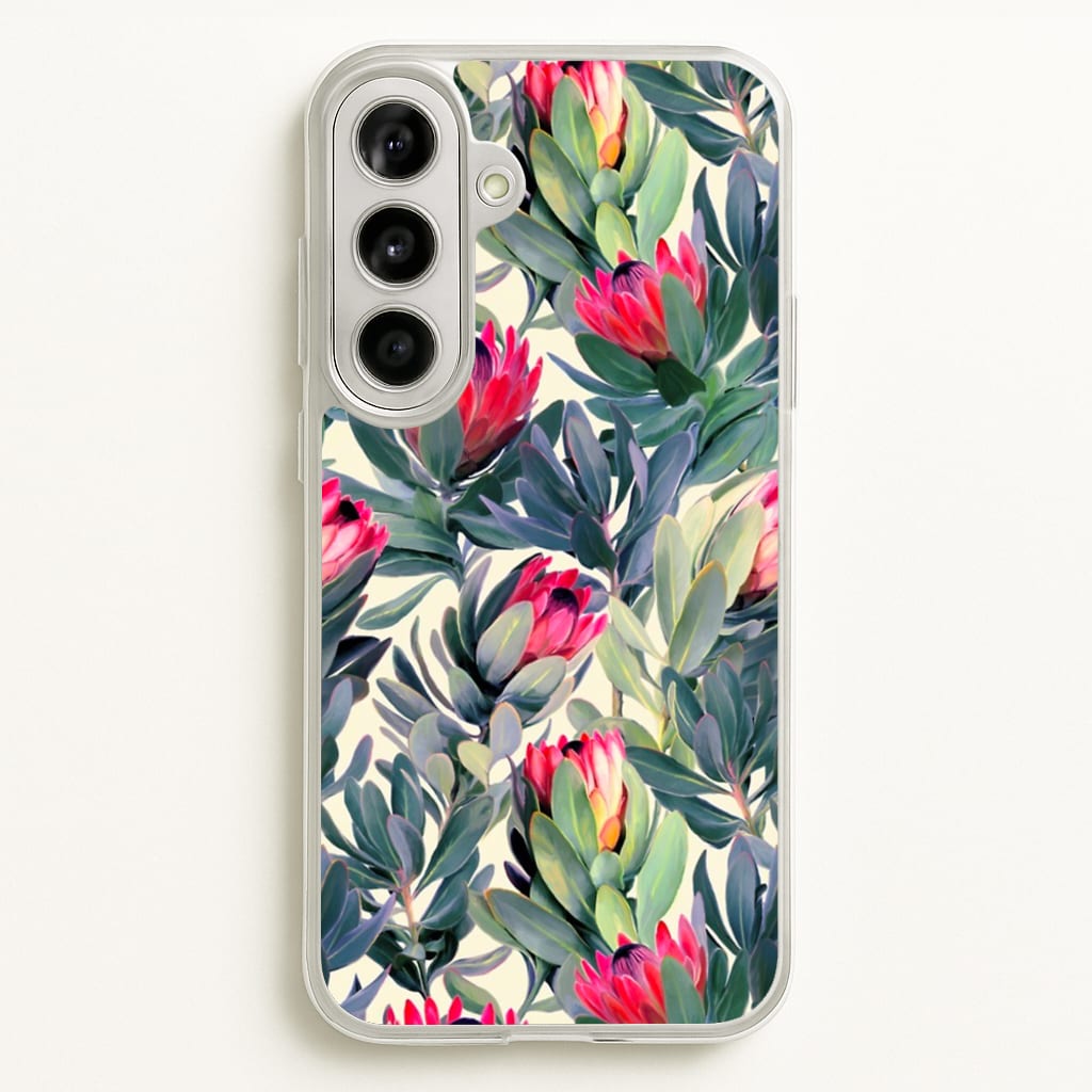 Painted Protea Pattern - Floral Phone Case for Galaxy A56