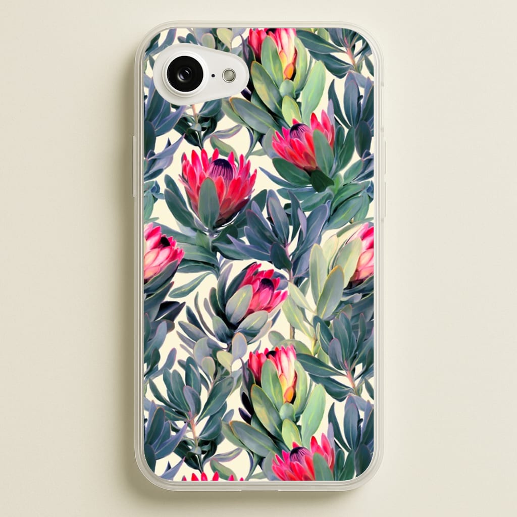 Painted Protea Pattern - Floral Phone Case for iPhone 16e
