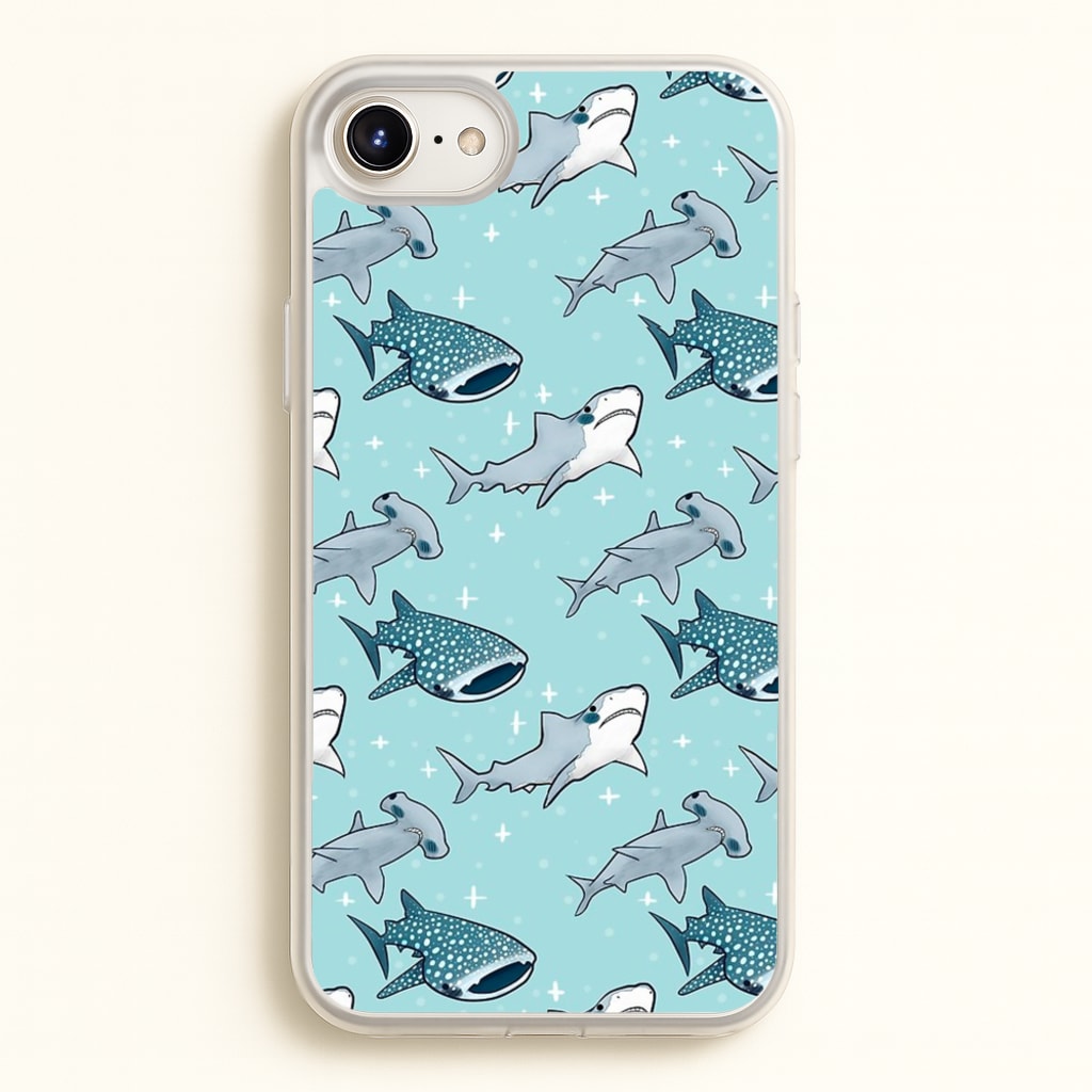 Shark Pattern - Phone Case for iPhone 6 Plus / 7 Plus / 8 Plus