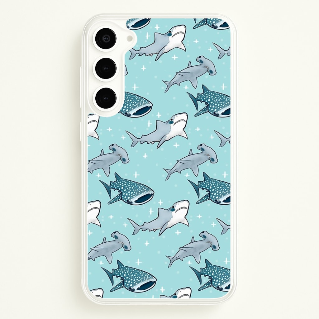 Shark Pattern - Phone Case for Galaxy S23 Plus