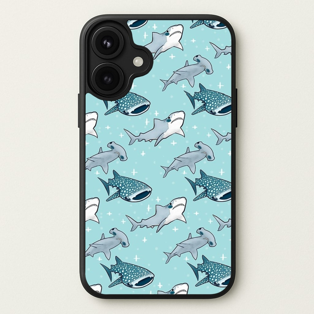 Shark Pattern Phone Case for iPhone 17