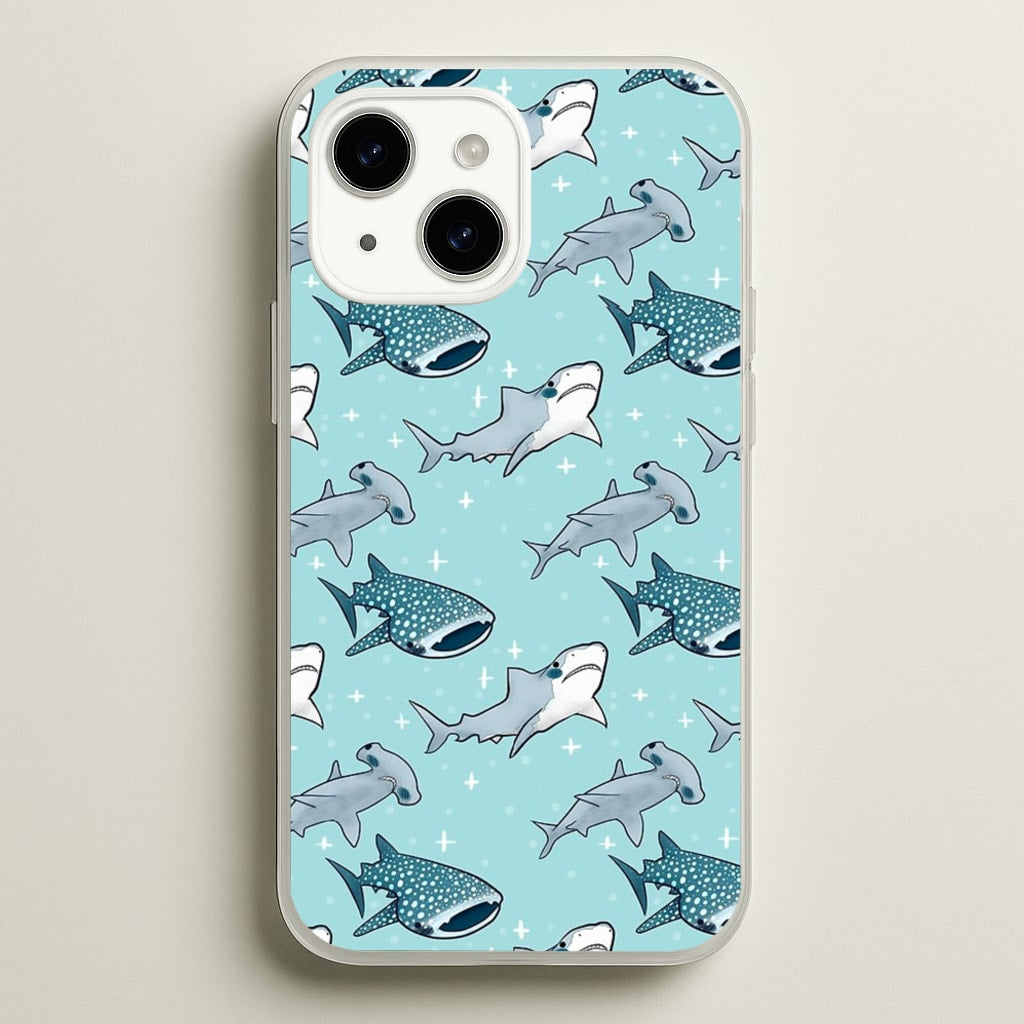Shark Pattern - Phone Case for iPhone 14 Plus