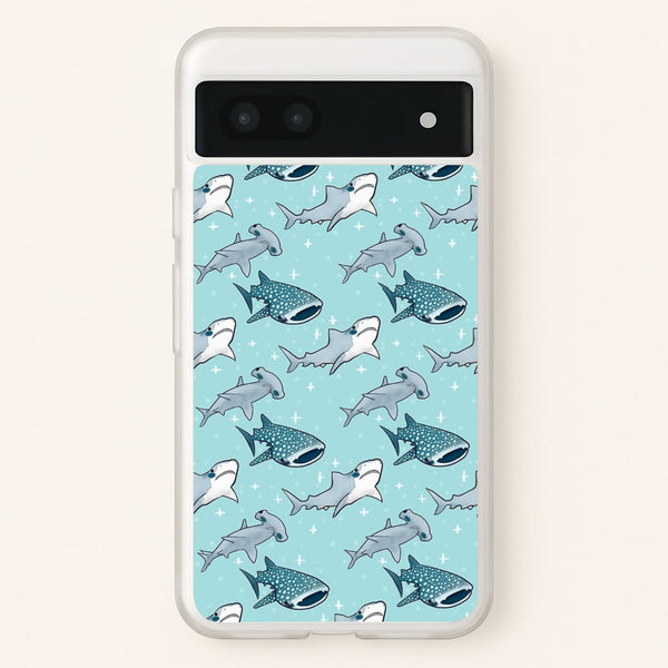 Shark Pattern - Phone Case for Google Pixel 6a