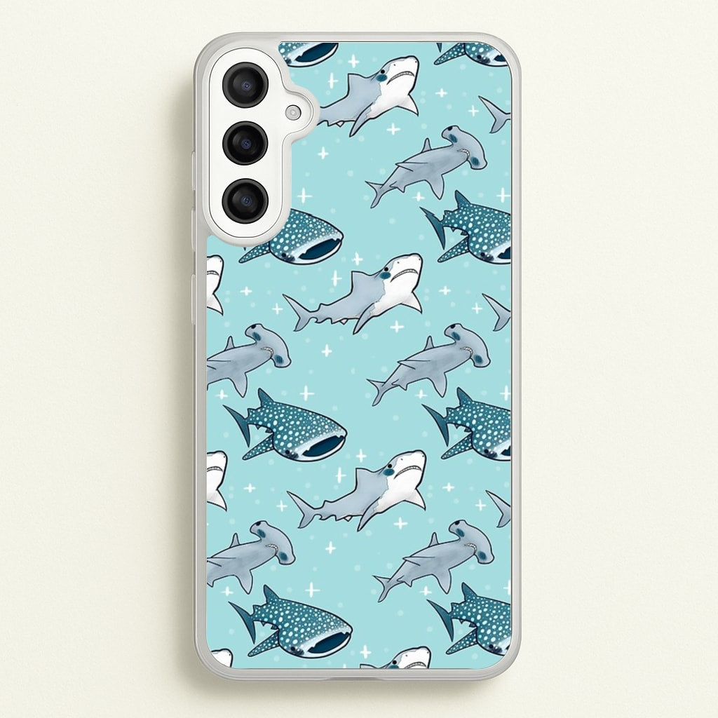Shark Pattern - Phone Case for Galaxy A34