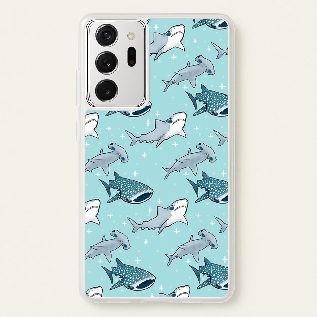Shark Pattern - Phone Case for Galaxy Note 20 Ultra