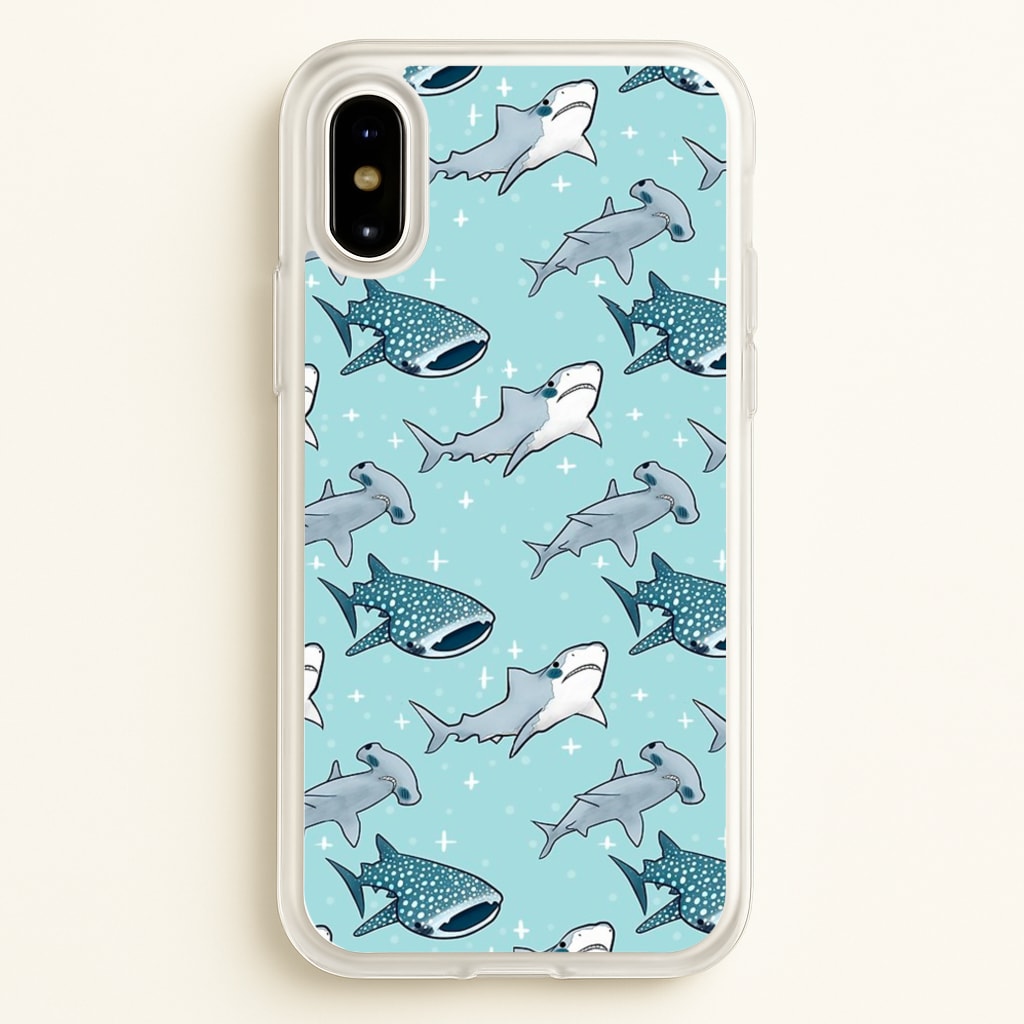 Shark Pattern - Phone Case for iPhone X / XS