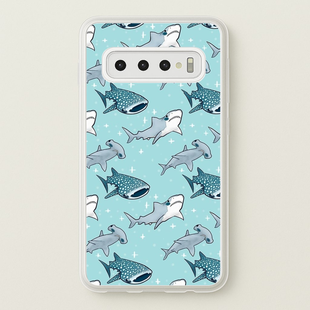 Shark Pattern - Phone Case for Galaxy S10