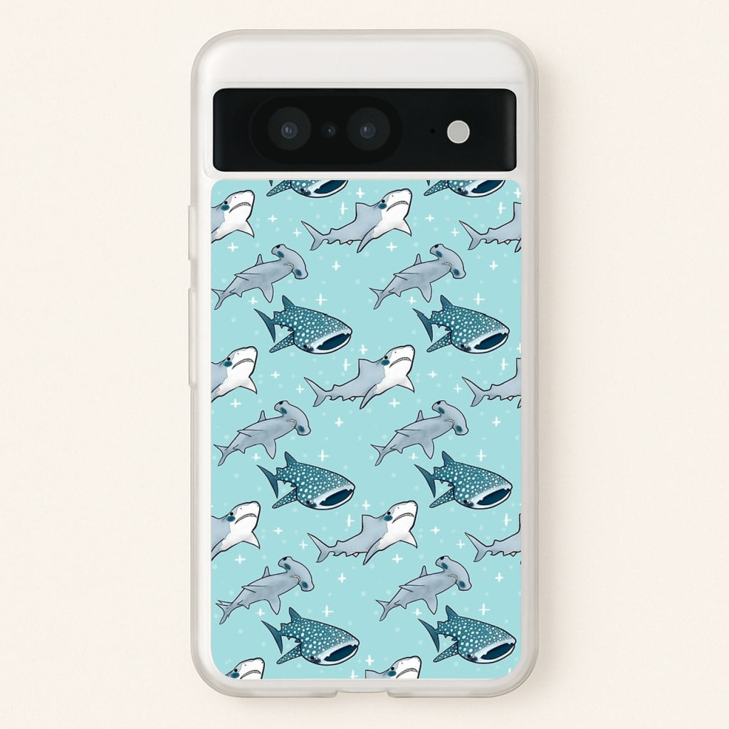 Shark Pattern - Phone Case for Google Pixel 8