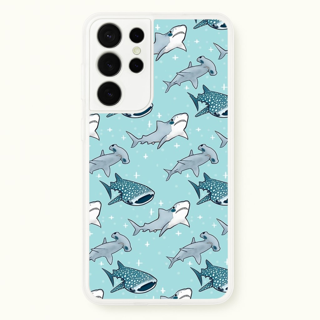 Shark Pattern - Phone Case for Galaxy S21 Ultra
