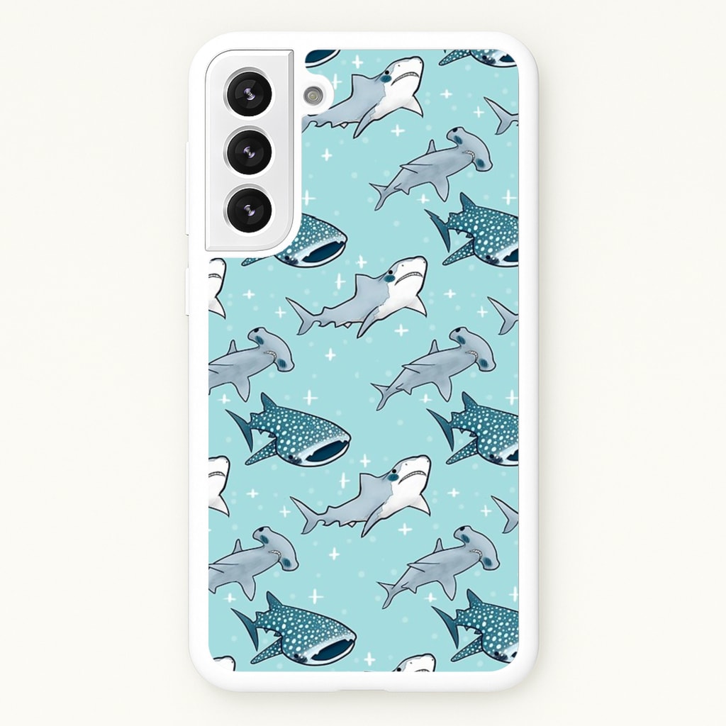 Shark Pattern - Phone Case for Galaxy S22 Plus