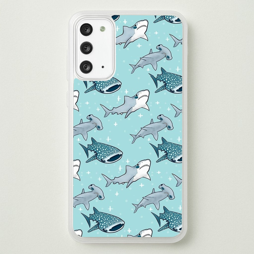 Shark Pattern - Phone Case for Galaxy Note 20
