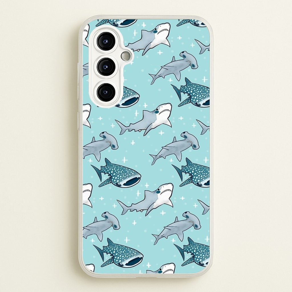 Shark Pattern - Phone Case for Galaxy A54