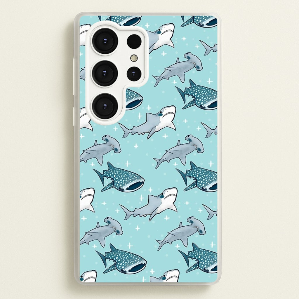 Shark Pattern - Phone Case for Galaxy S25 Ultra