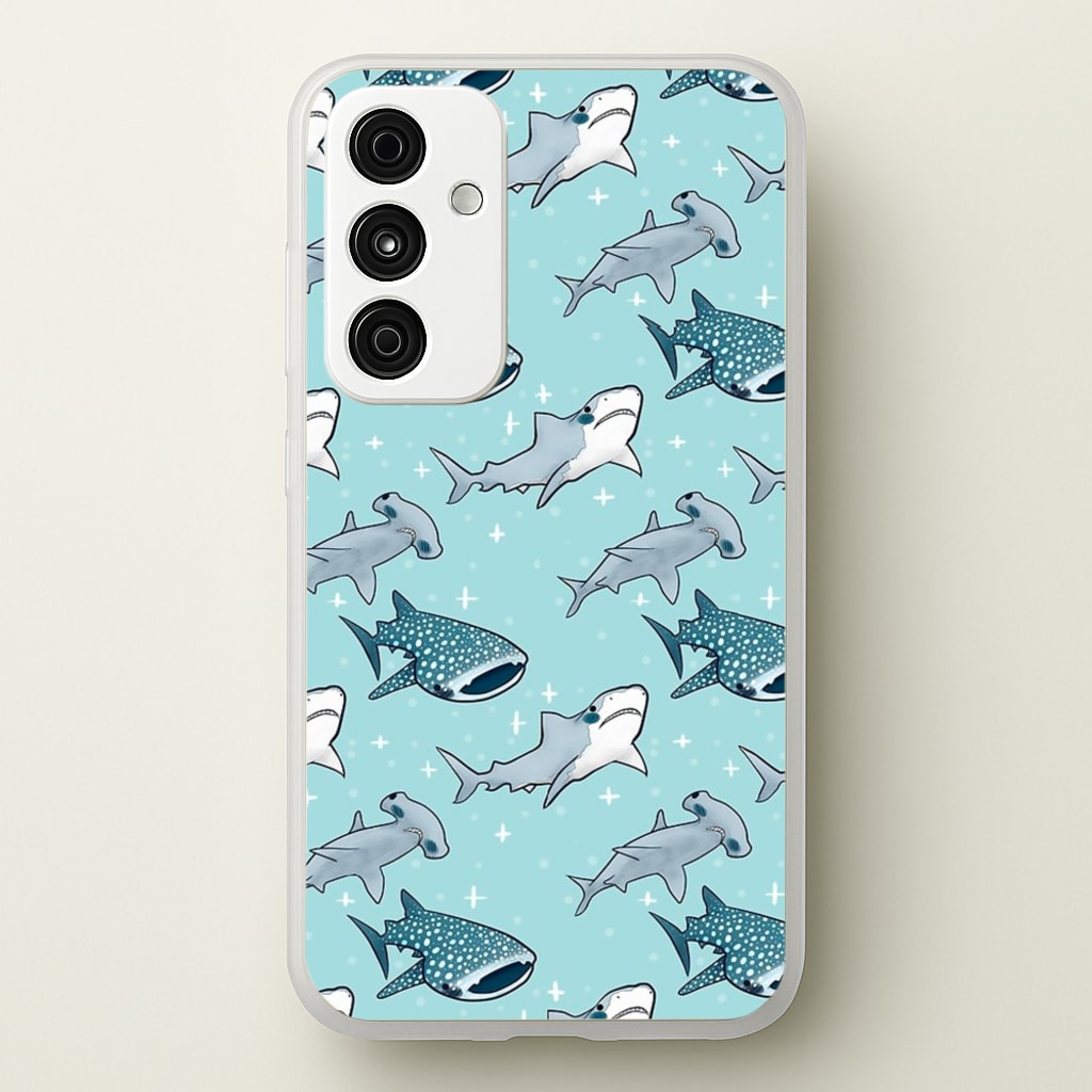 Shark Pattern - Phone Case for Galaxy A35