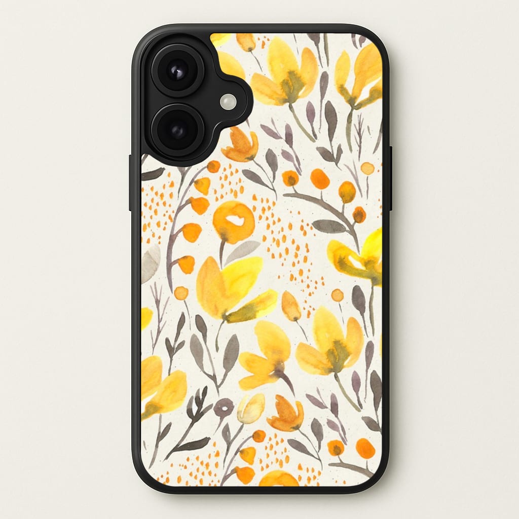 Yellow Field Floral Phone Case for iPhone 17
