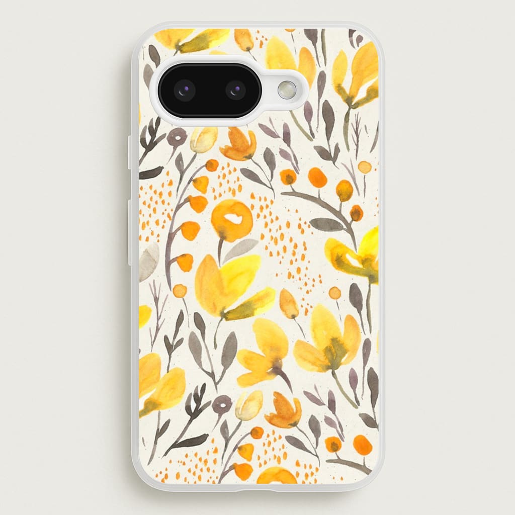 Yellow Field Floral - Floral Phone Case for Google Pixel 9a