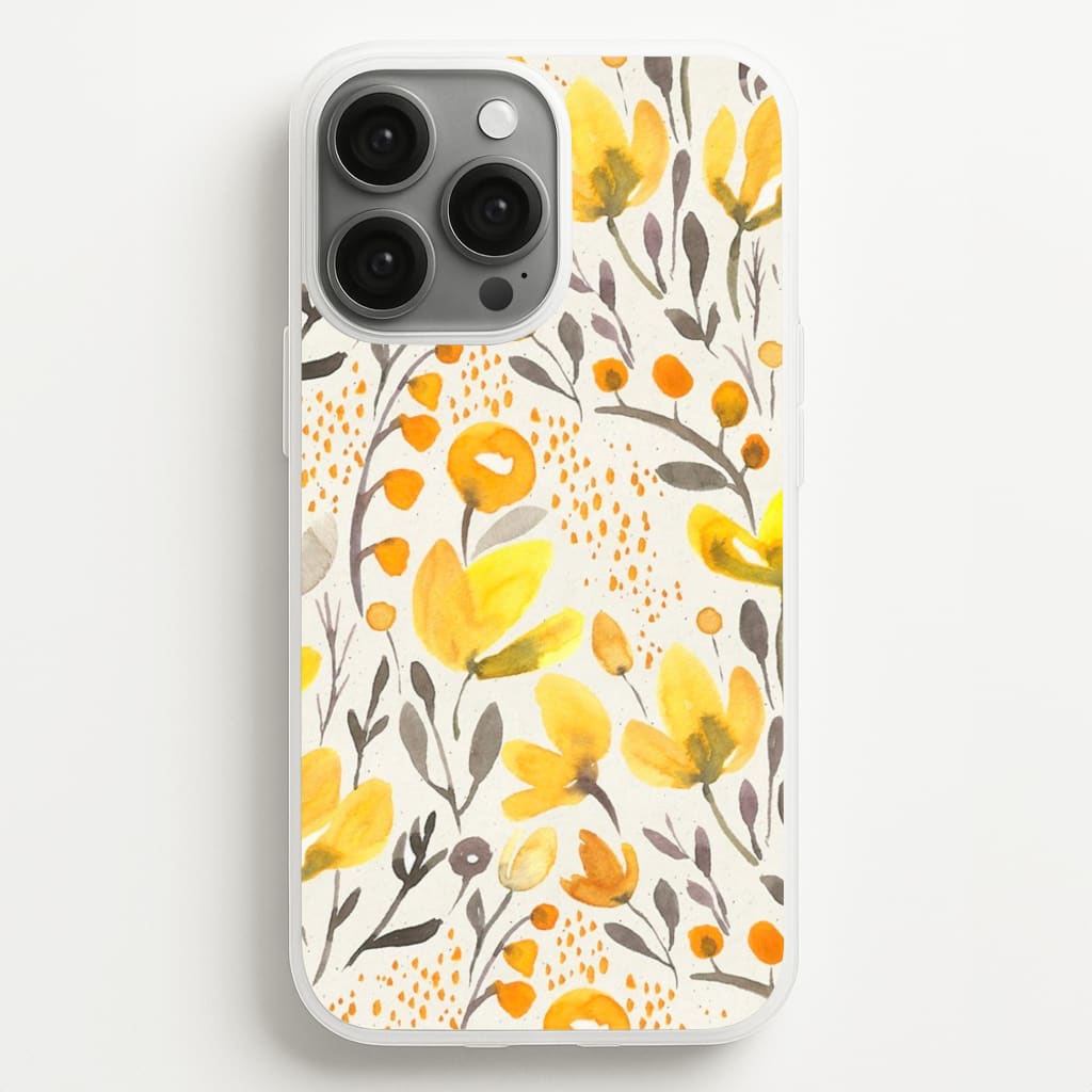 Yellow Field Floral - Floral Phone Case for iPhone 13 Pro Max