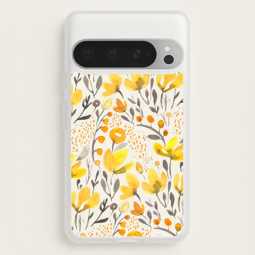 Yellow Field Floral - Floral Phone Case for Google Pixel 9 Pro XL