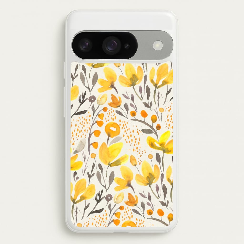 Yellow Field Floral Phone Case for Google Pixel 10 / 10 Pro
