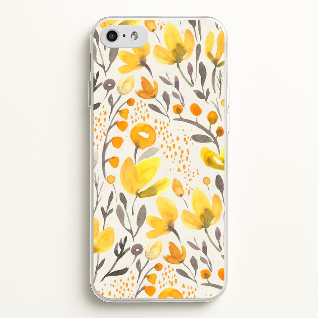 Yellow Field Floral - Floral Phone Case for iPhone 5 / 5s / SE 2016