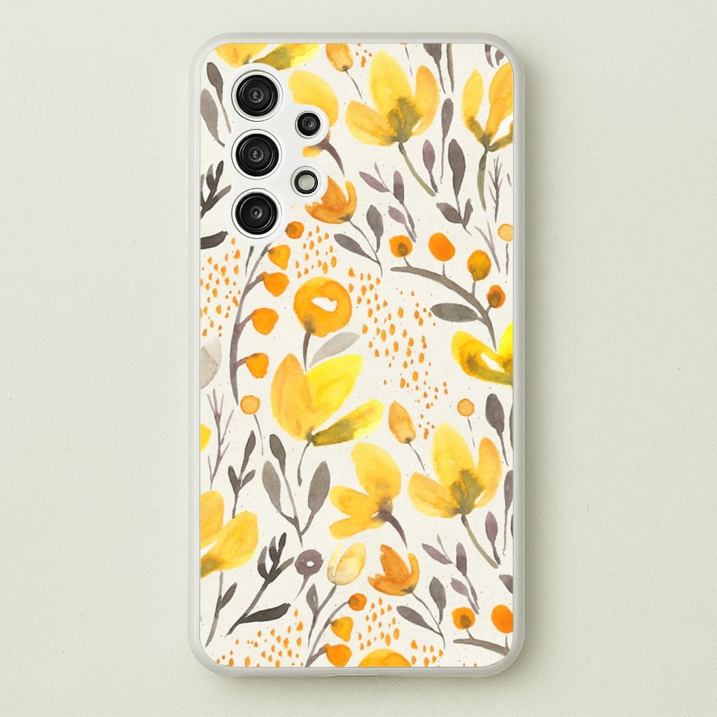 Yellow Field Floral - Floral Phone Case for Galaxy A13