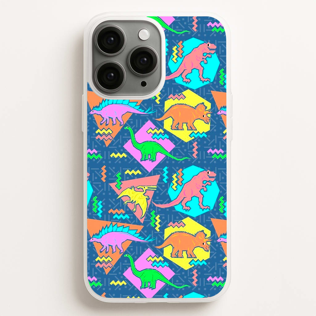 Nineties Dinosaurs Pattern - Phone Case for iPhone 16 Pro Max