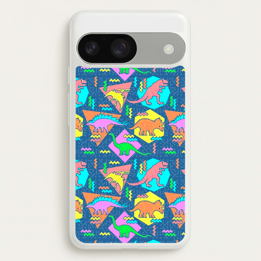 Nineties Dinosaurs Pattern - Phone Case for Google Pixel 9 / 9 Pro